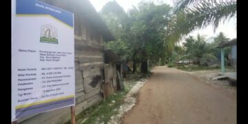 Setelah Di Beritakan, Proyek Di Aceh Singkil Baru Ada Plank Nama, Namun Tetap Ada Kejanggalan.