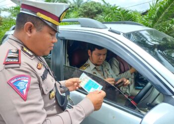 Kapolres Aceh Singkil Menggelar Razia Penertiban Kendaraan Yang Menunggak Pajak