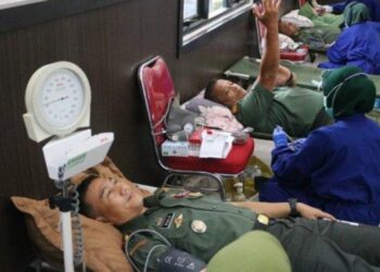 Dalam Rangka HUT TNI Ke-77, Kodim 0109/Aceh Singkil Gelar Bakti Sosial Donor Darah.