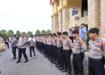 Berikan Rasa Aman, Polres Subulussalam Melaksanakan pengamanan Aksi Damai