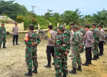 Polsek Kota Baharu Aceh Singkil, Gelar Apel Dan Patroli Gabungan Untuk Antisivasi Guantibmas Milad Gam Ke 46.