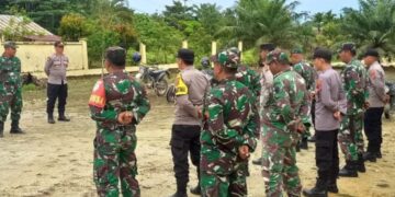 Polsek Kota Baharu Aceh Singkil, Gelar Apel Dan Patroli Gabungan Untuk Antisivasi Guantibmas Milad Gam Ke 46.