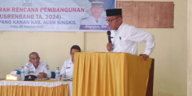 Kecamatan Simpang kanan Selenggarakan Musrembang untuk tahun 2024
