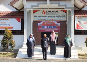 Panwaslu Kecamatan Se Aceh Singkil Ikuti Apel Patroli Pengawasan