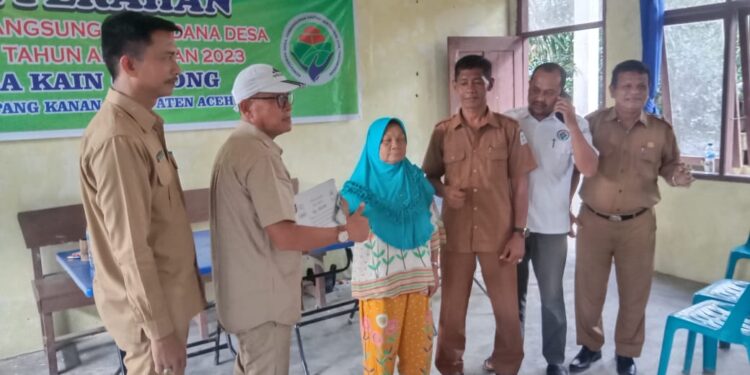 BLT Kemiskinan Ekstrem Desa Kain Golong Aceh Singkil Sudah Di Cairkan