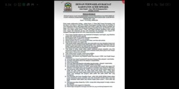 Anggota Tim Independen Penjaringan dan Penyaringan Anggota KIP Aceh Singkil Tahun 2023 – 2028 Resmi Di Buka