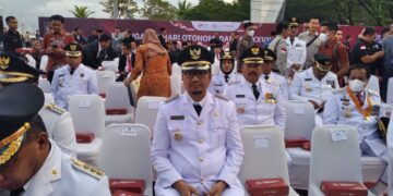 Pj. Bupati Aceh Singkil Hadiri  Acara Peringatan Hari Otonomi Daerah Di Makasar Sulawesi Selatan