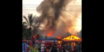 Tiga Unit Rumah Milik Warga Desa Siompin Aceh Singkil Ludes Terbakar