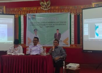 Bimtek Jurnalistik Hari Terakhir, PJ Bupati Aceh Singkil Langsung Praktek Wawancara Terbuka.
