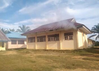 Akibat Arus Listrik, Ruangan Perpustakaan SMPN-1 Kuta Baharu  Terbakar