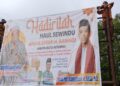 Sambut UAS dan Haul Buya Batu Korong, warga  Bantu Pasang Baliho