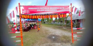 Semarak HUT RI ke-78, Polres A-Sing Adakan Permainan Anak-anak