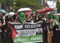 KNRP Gelar Aksi Damai Bela Palestina Di Kota Langsa