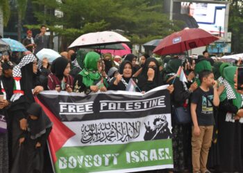 KNRP Gelar Aksi Damai Bela Palestina Di Kota Langsa