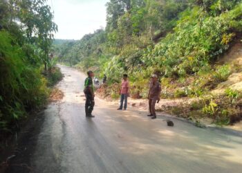 Jembatan Penghubung Desa Sidorejo – Suka Makmur Amblas Tergerus Arus Sungai