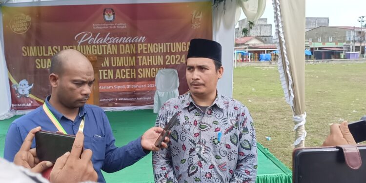 KIP Aceh Singkil Gelar Simulasi Proses Pemungutan Suara