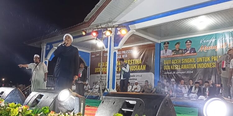 Ribuan Pengunjung Hadir Konser Akbar di Aceh Singkil Untuk Solidaritas Terhadap Palestina