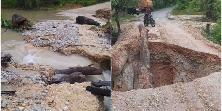 Akses Jalan Kota Baharu, Singkohor Ke Gunung Meriah / Rimo, Aceh Singkil. Lumpuh Total
