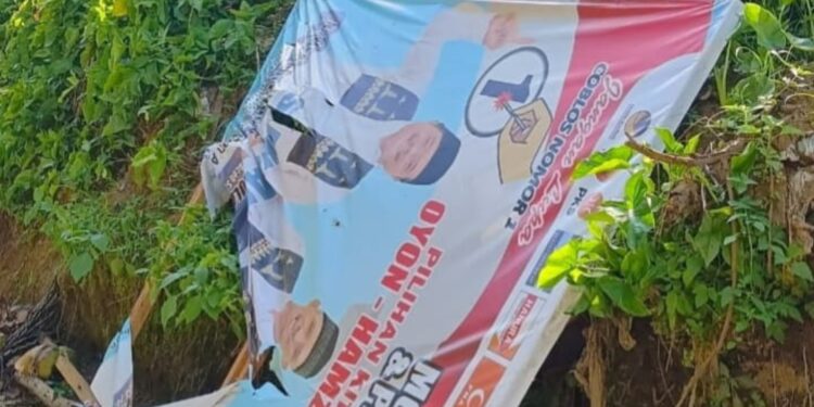 Alat Peraga Kampanye Nomor Urut 1 Di Aceh Singkil Di Rusak OTK