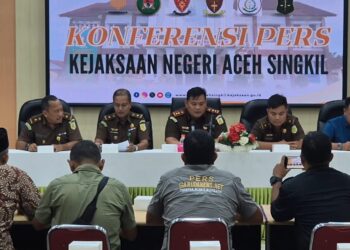 Kejari Aceh Singkil Gelar Konferensi Pers Yang Mencatatkan prestasi