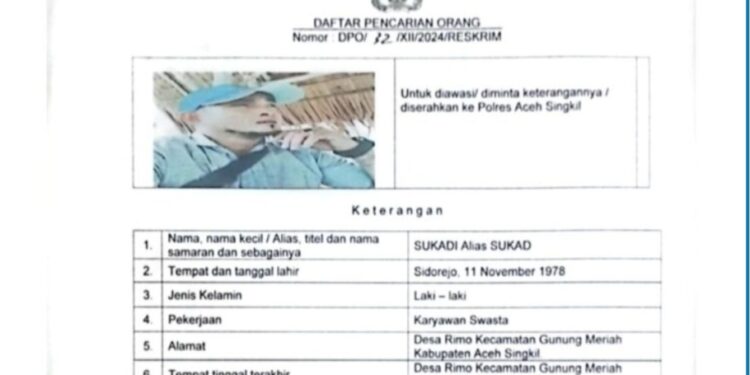 Diduga Gelapkan Mobil Leasing, Seorang Agen Mobil Di Aceh Singkil Ditetapkan DPO