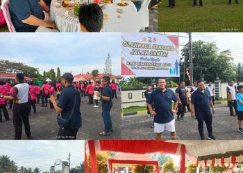 PT Socfindo Lae Butar Apresiasi Polres Aceh Singkil Adakan Olah Raga Bersama Jalan Santai