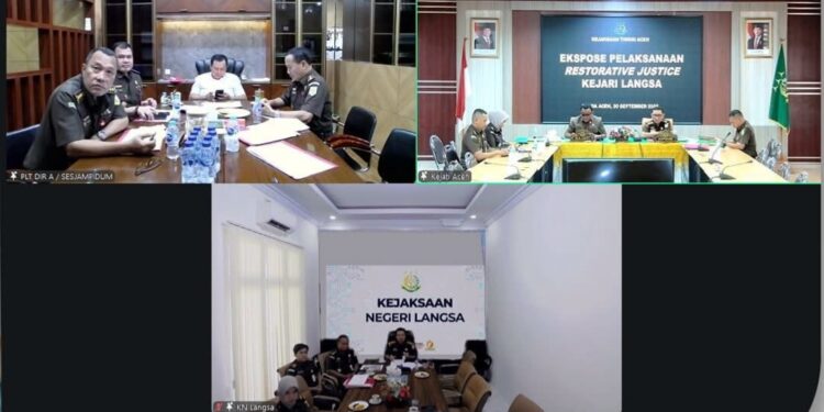 Kejati Aceh Gelar Ekspose, Restorative Justice Diterapkan untuk Kasus di Kejari Langsa‎
