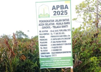 Proyek Jalan Rp 17 Miliar di Singkil: Dikerjakan ‘Asal Jadi’, Talud Roboh Hanya Hitungan Hari!‎