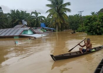 Banjir Terburuk di Simpang Kanan: Desa Cebubukun dan Tanjung Mas Tenggelam, Warga Mengungsi Massal