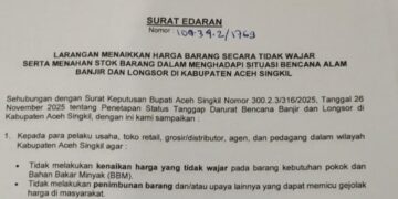 Pemkab Aceh Singkil ‘Kunci’ Harga Kebutuhan Pokok, Pelaku Usaha Diancam Sanksi Tegas!‎