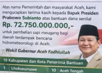 Kabar Gembira, Presiden Prabowo Salurkan Rp72,7 Miliar untuk Sapi Meugang di 19 Wilayah Aceh Terdampak Bencana