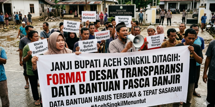 Janji Bupati Aceh Singkil Ditagih: FORMAT Desak Transparansi Data Bantuan Pasca Banjir‎