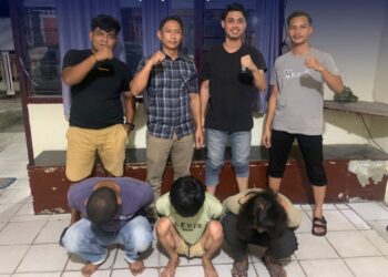 Misteri Gelapnya Jalan Gunung Meriah Terungkap, Tim Polsek Ringkus Tiga Spesialis Pencuri Kabel PJU‎