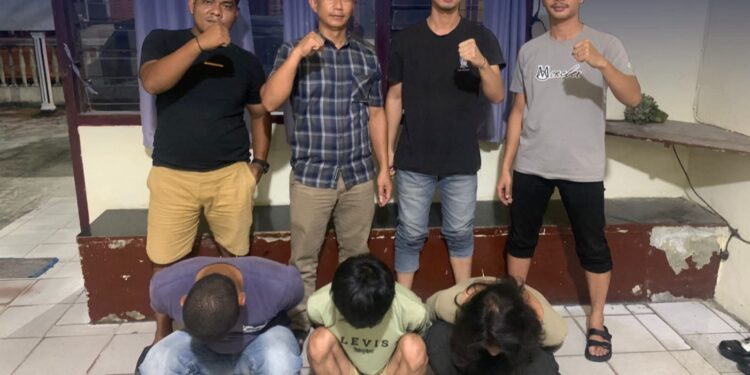 Misteri Gelapnya Jalan Gunung Meriah Terungkap, Tim Polsek Ringkus Tiga Spesialis Pencuri Kabel PJU‎