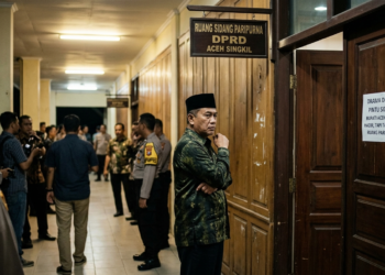 Drama di Balik Pintu Sidang, Bupati Aceh Singkil Hadir, Tapi Tak Masuk Ruang ‎Paripurna
