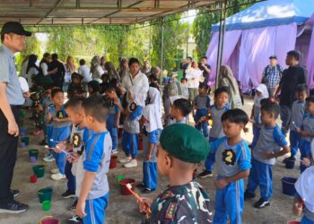 ‎Dokter Perusahaan PT Socfindo Pimpin Sikat Gigi Massal Anak TK