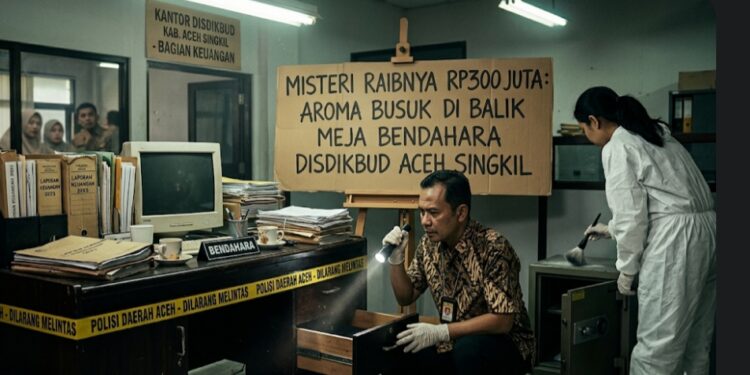 Misteri Raibnya Rp300 Juta, Aroma Busuk di Balik Meja Bendahara Disdikbud Aceh Singkil