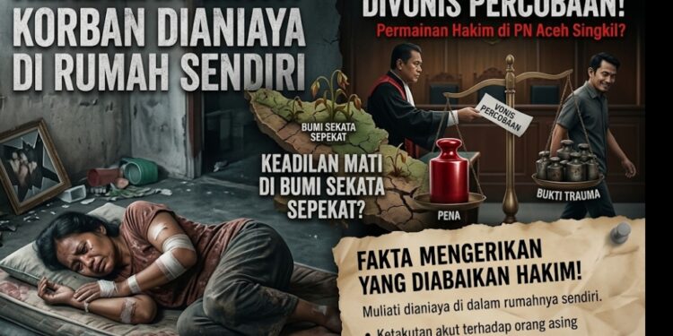 ‎Keadilan Mati di Bumi Sekata Sepekat, Korban Dianiaya di Rumah Sendiri, Pelaku Hanya Divonis Percobaan