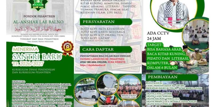 Sederet Prestasi Gemilang, Pesantren Al Anshar Lae Balno Makin Dipercaya Lintas Provinsi‎