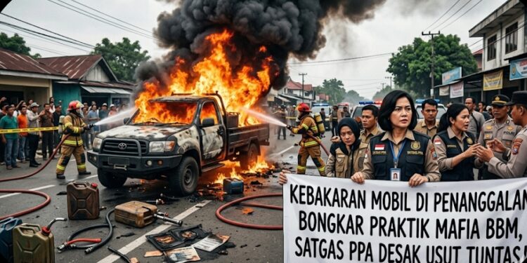 Kebakaran Mobil di Penanggalan Bongkar Praktik Mafia BBM, Satgas PPA Desak Usut Tuntas!