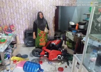 Hanya Karena Cemburu Buta, Anak Warga Belegen Ratakan Warung Kopi Ibu Anum di Lapangan Beringin