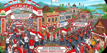 Semarak HUT RI ke-81 di Aceh Singkil, Bupati Safriadi Oyon Instruksikan Seluruh Wilayah Bersolek Merah Putih!‎
