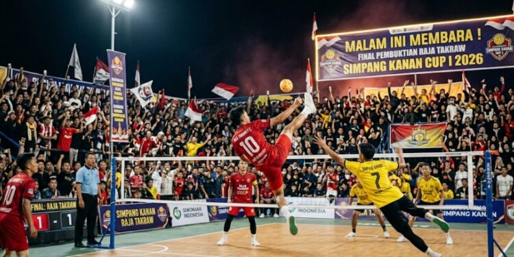 Malam Ini MEMBARA, Simpang Kanan Cup I 2026 Gelar Final Pembuktian Raja Takraw‎