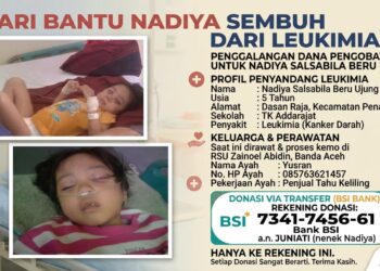 ‎Senyum Nadiya (5) Terhalang Leukemia, Ayah Penjual Tahu Keliling Butuh Uluran Tangan Warga Subulussalam