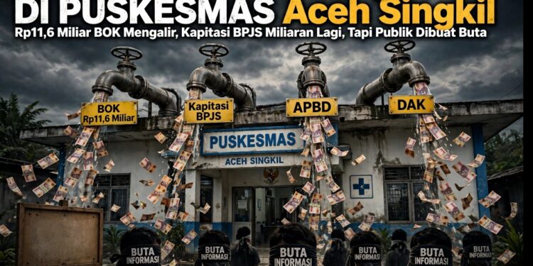 Fenomena 4 Keran Uang DI PUSKESMAS Aceh Singkil Rp11,6 Miliar BOK Mengalir, Kapitasi BPJS Miliaran Lagi, Tapi Publik Dibuat Buta