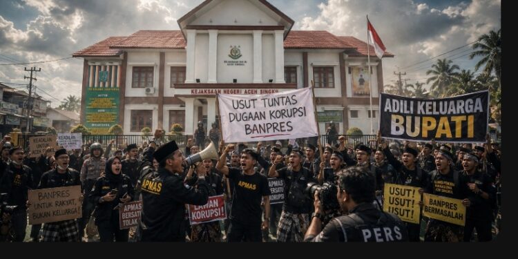 APMAS Ancam Geruduk Kejari Aceh Singkil, Desak Usut Dugaan Korupsi Banpres Libatkan Keluarga Bupati‎